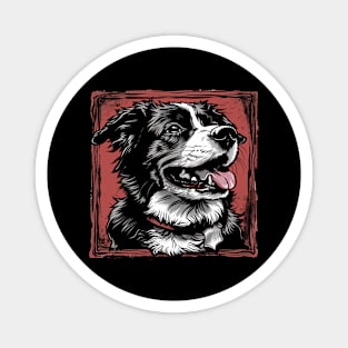 Retro Art Australian Shepherd Dog Lover Magnet